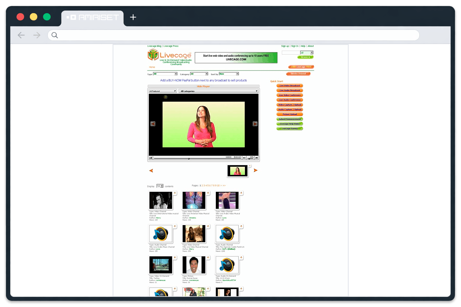 Livecage Audio&Video Portal